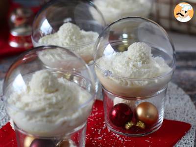 No-bake Raffaello kokosglaasjes - een sprookjesachtig dessert in een sneeuwbol - foto 3