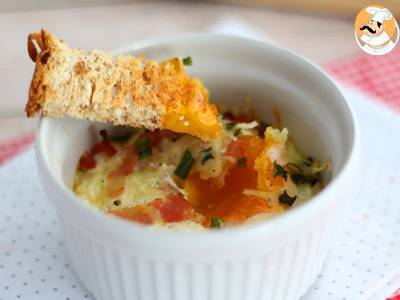 Oeufs cocotte met spek en bieslook, een snel recept - foto 4