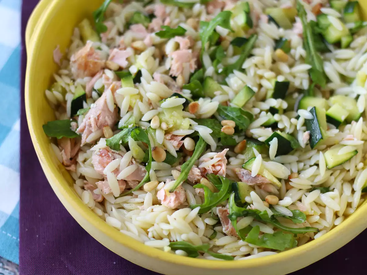 Orzopastasalade met zalm en courgette - foto 2