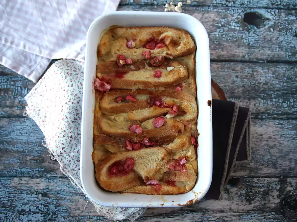 Ovengebakken wentelteefjes met roze pralines: een heerlijk recept - foto 2