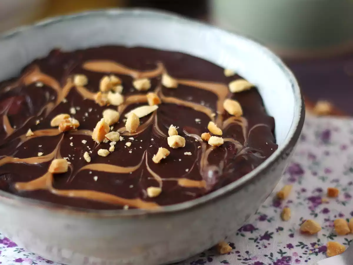 Overnight oats, rood fruit en chocolade, een gezond en stevig ontbijt! - foto 4