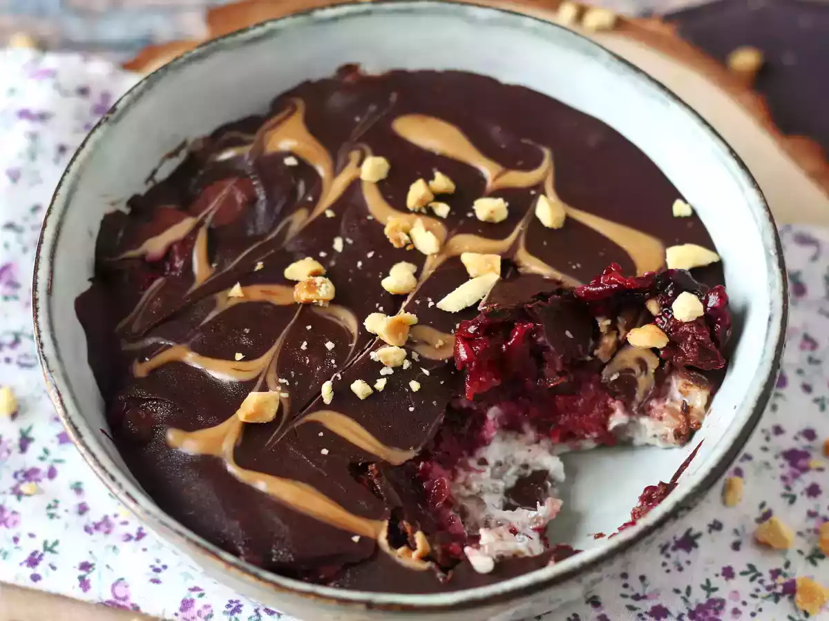 Overnight oats, rood fruit en chocolade, een gezond en stevig ontbijt! - foto 5