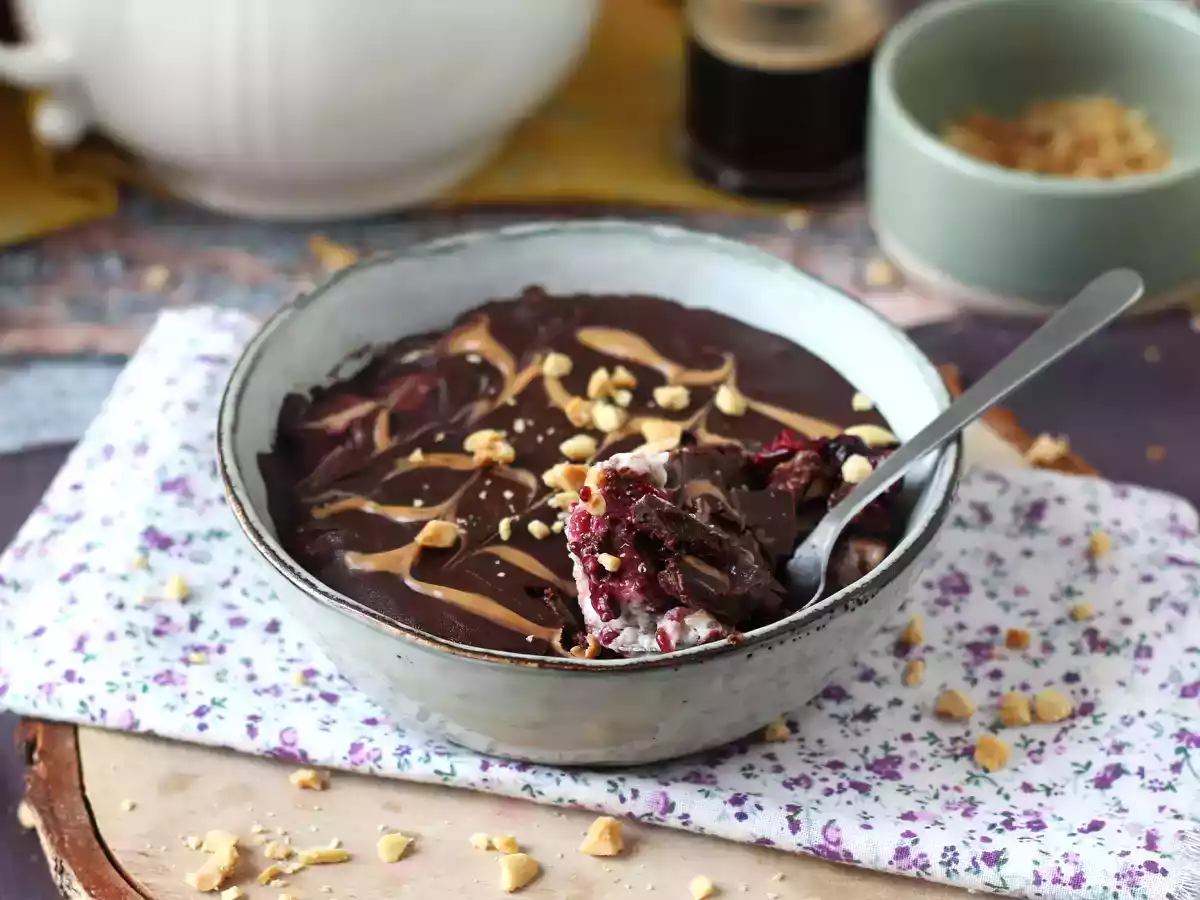 Overnight oats, rood fruit en chocolade, een gezond en stevig ontbijt! - foto 7