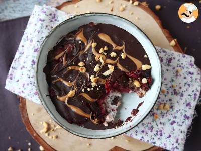 Overnight oats, rood fruit en chocolade, een gezond en stevig ontbijt! - foto 3