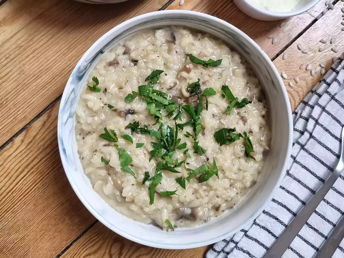 Paddenstoelenrisotto uit de Thermomix
