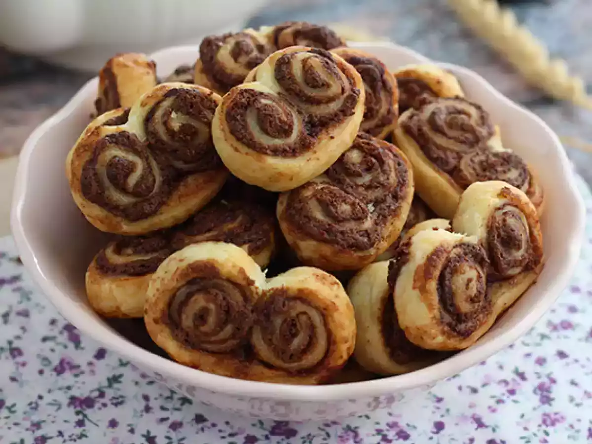 Palmiers met hazelnootpasta
