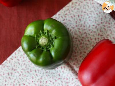 Paprika's ontvellen in de magnetron