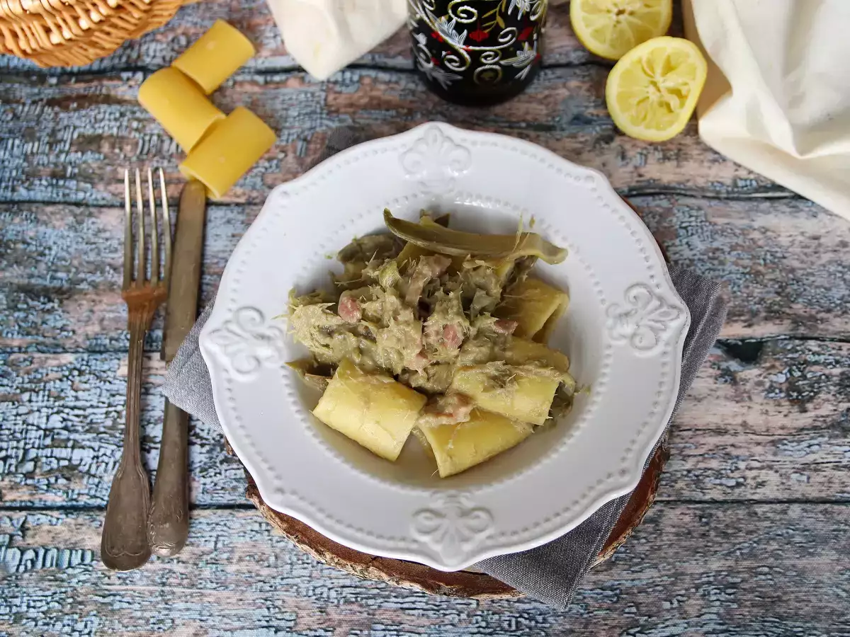 Pasta met artisjokken en pancetta: een smaakvol en eenvoudig pastagerecht - foto 3