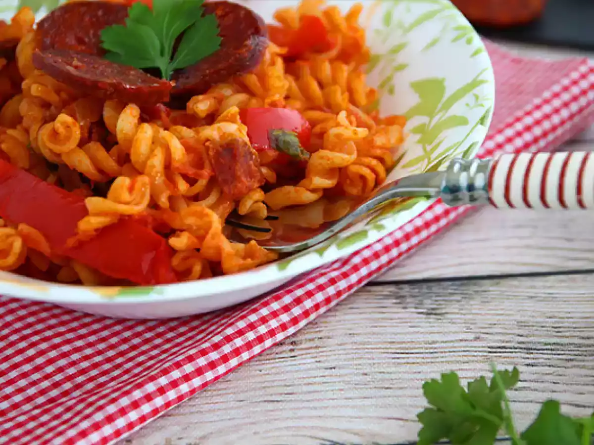 Pasta met chorizo - foto 4