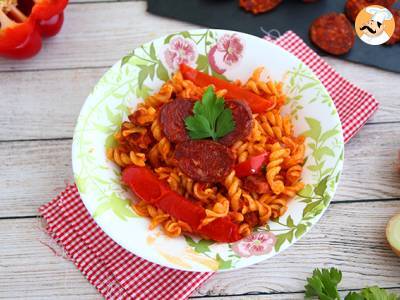 Pasta met chorizo