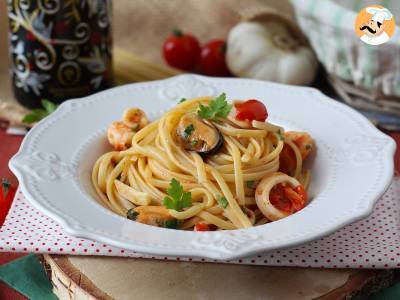 Pasta met diepgevroren zeevruchten, de smakelijke en zeer snelle eerste gang - foto 6