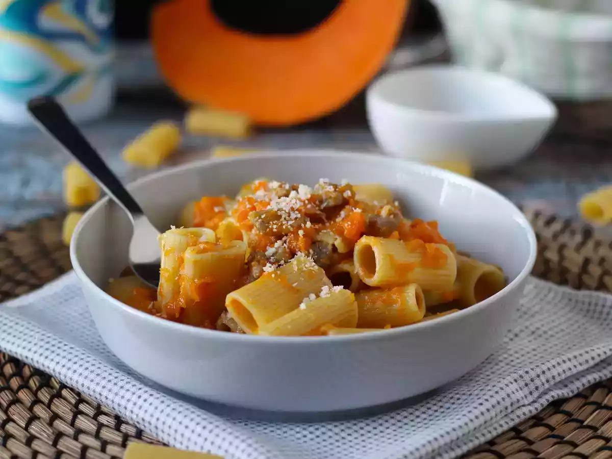 Pasta met pompoen en worst - foto 2