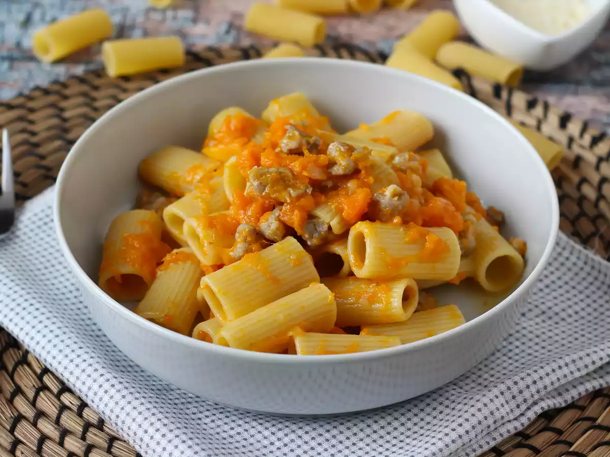Pasta met pompoen en worst - foto 5