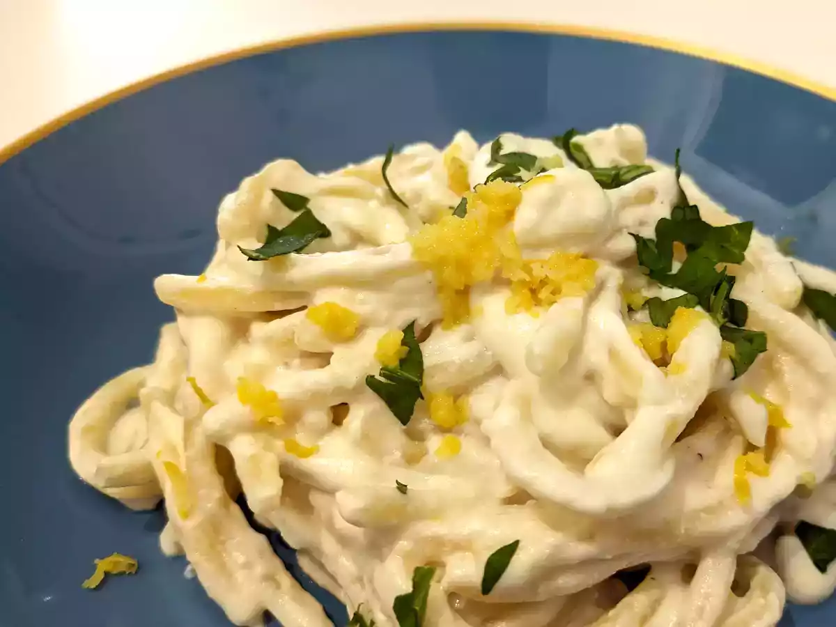 Pasta met ricotta en citroen, een delicaat voorgerecht dat heel gemakkelijk te bereiden is! - foto 3