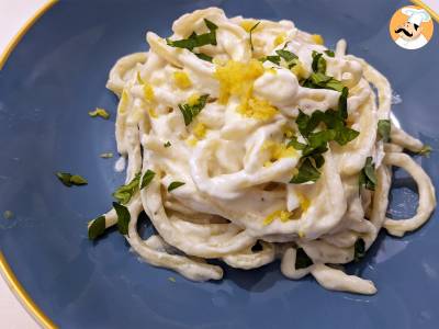 Pasta met ricotta en citroen, een delicaat voorgerecht dat heel gemakkelijk te bereiden is!