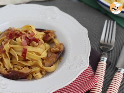 Pasta met vijgen en pancetta