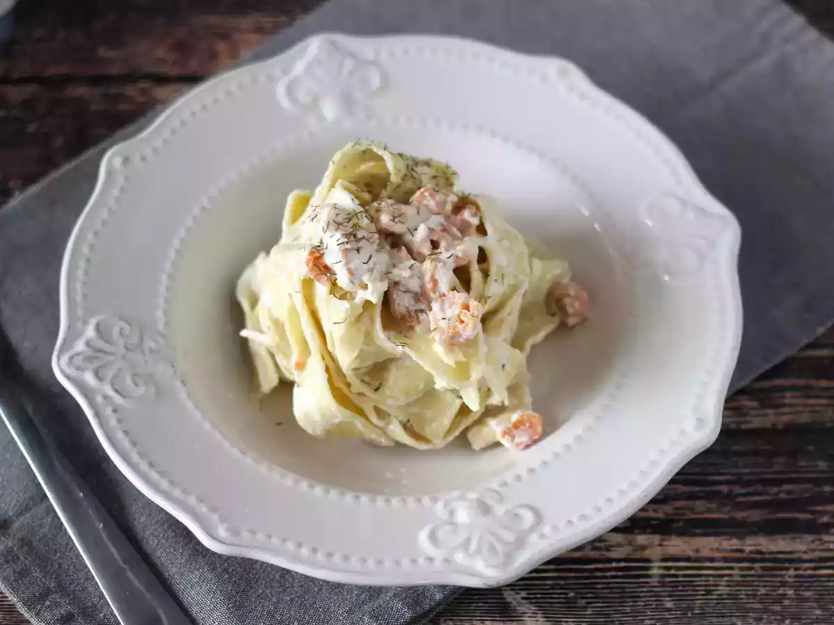Pasta met zalm en ricotta kaas, het romige recept dat iedereen wil proberen - foto 3