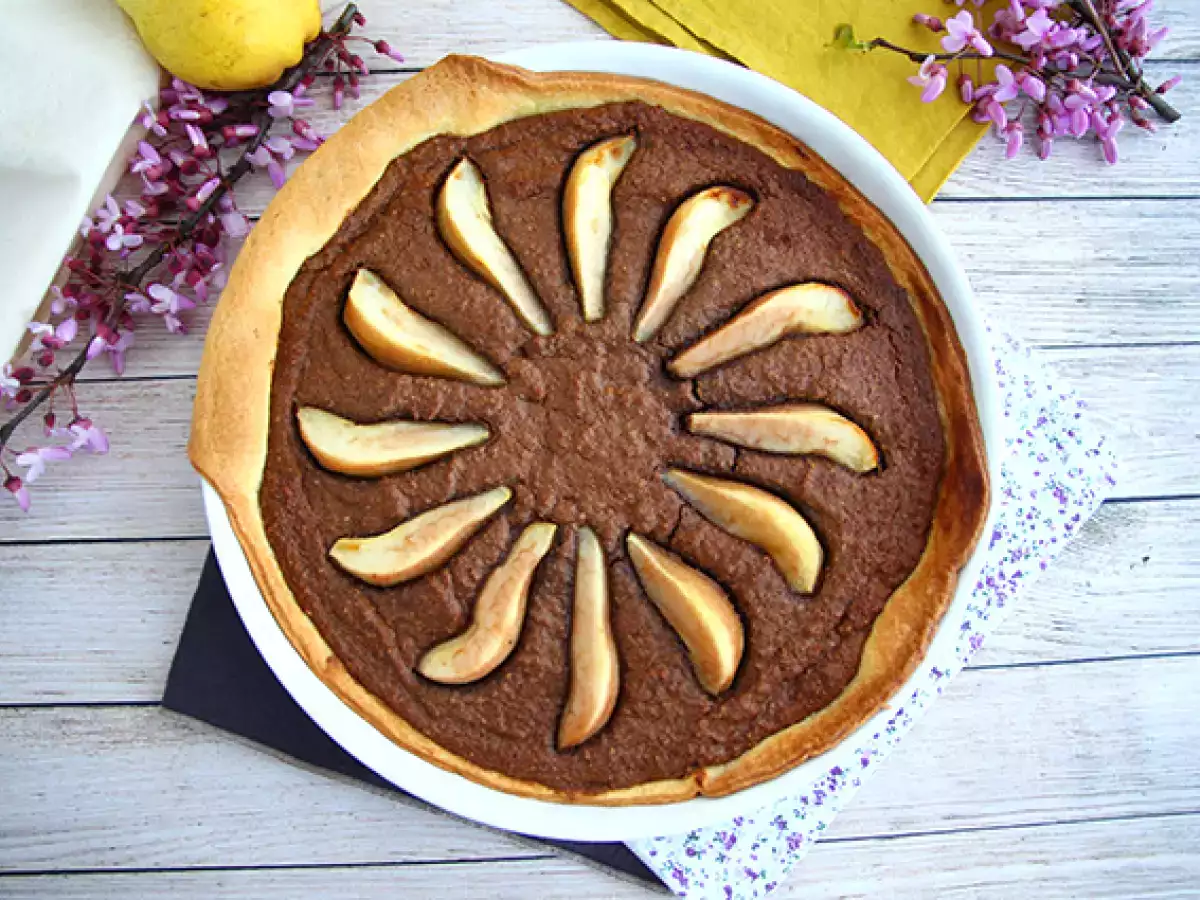 Peren-chocoladetaart