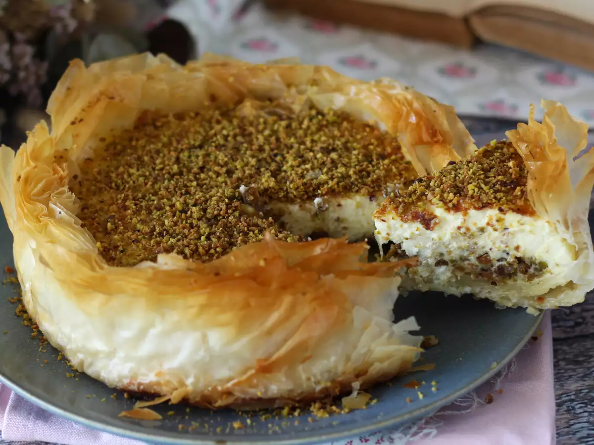 Pistache-cheesecake in baklavastijl: knapperig en smeuïg - foto 3