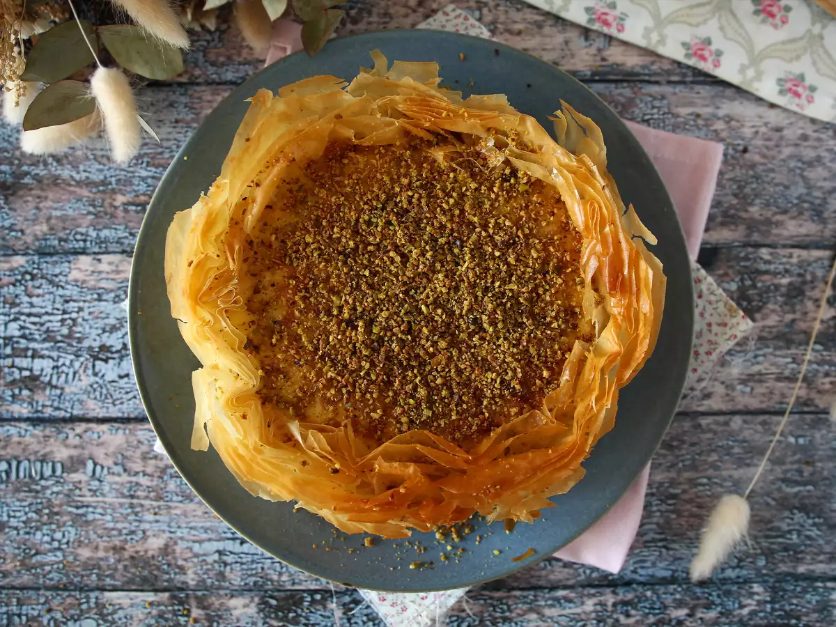 Pistache-cheesecake in baklavastijl: knapperig en smeuïg - foto 6