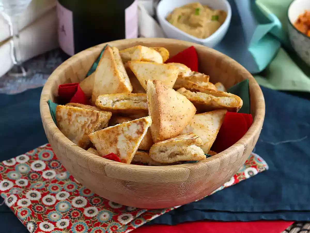 Pitabrood chips - snel recept - foto 2