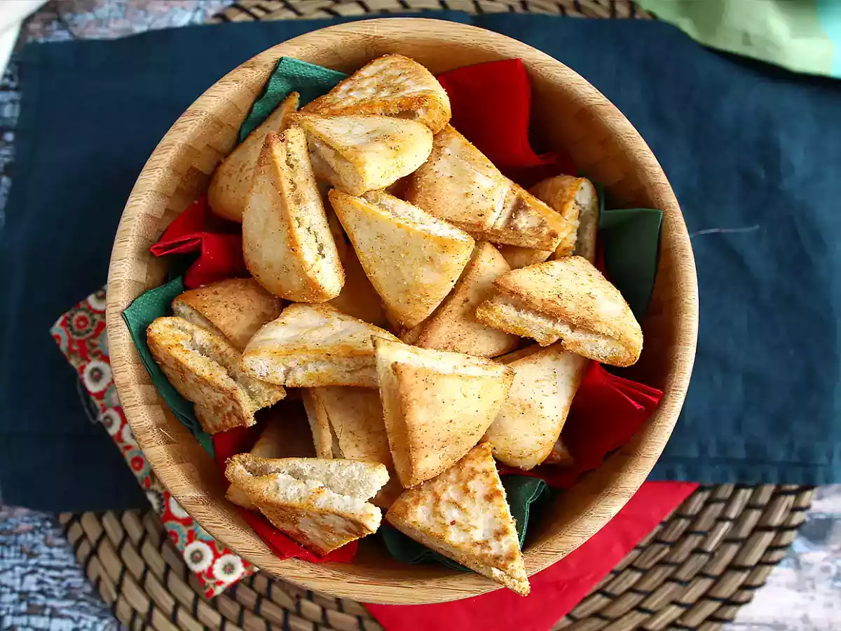 Pitabrood chips - snel recept - foto 4