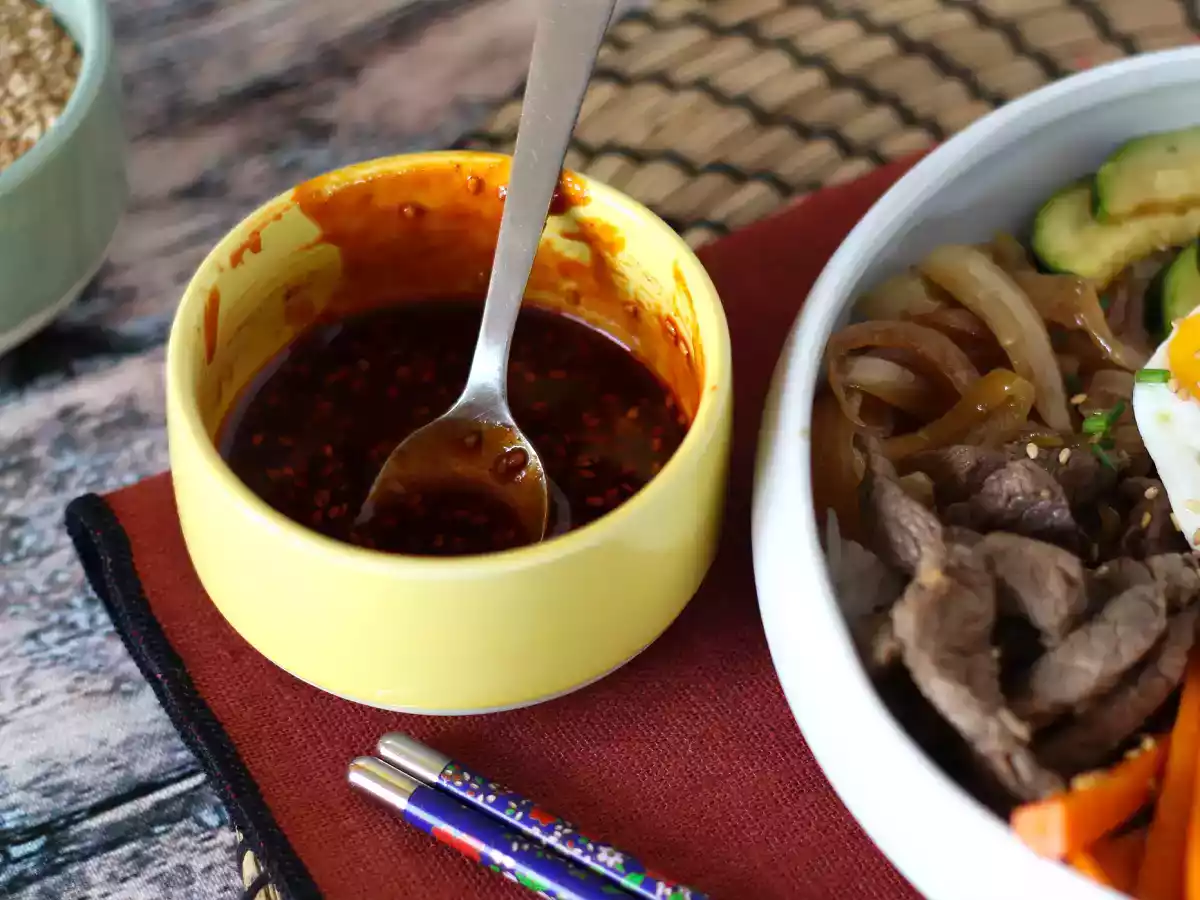 Pittige Koreaanse gochujang saus voor Bibimbap - foto 4