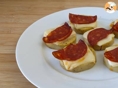 Polenta crostini met scamorza kaas en pepperoni - foto 3