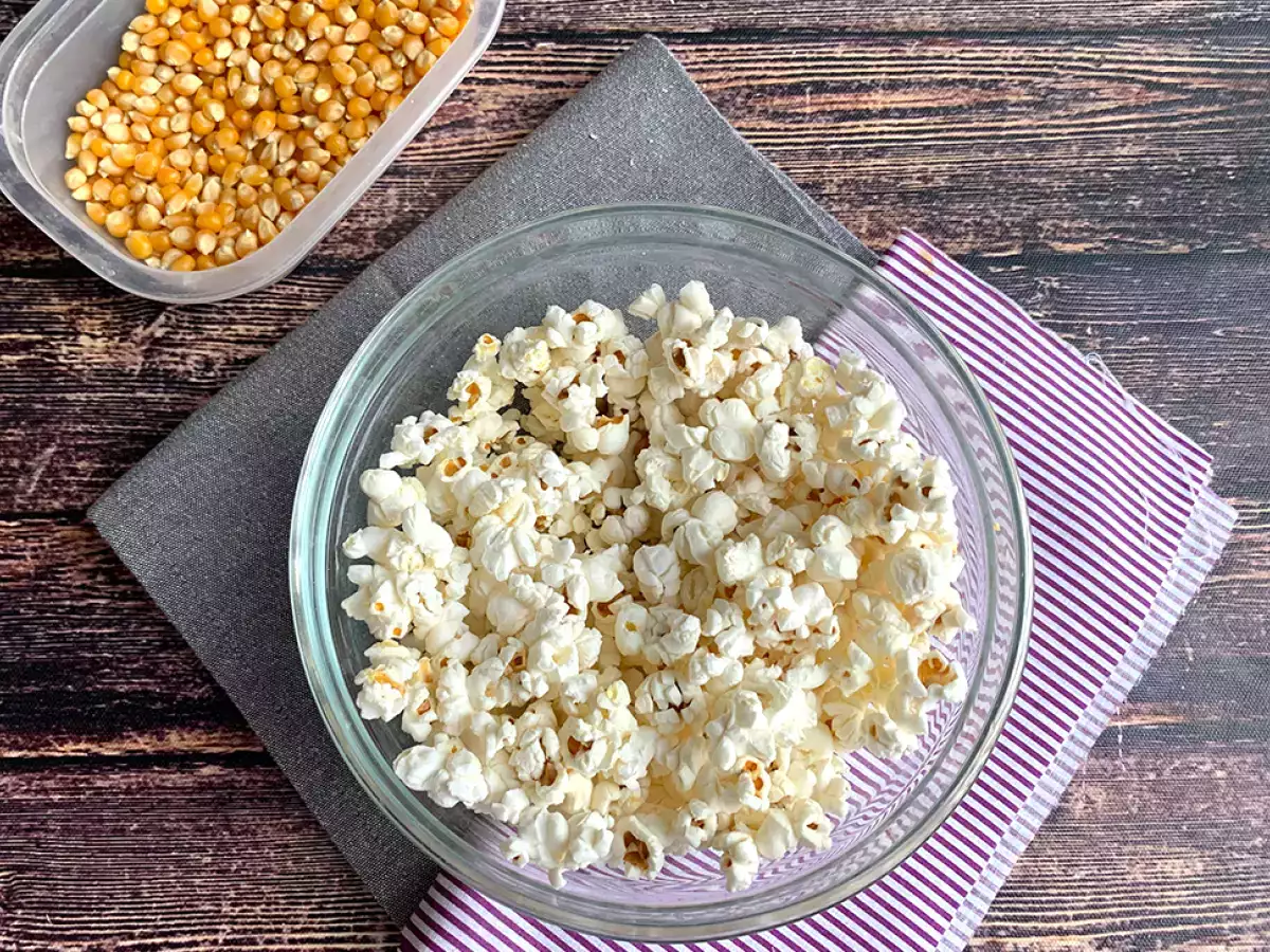 Popcorn zonder olie uit de magnetron - foto 2