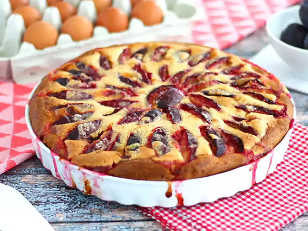 Pruimentaart van brioche
