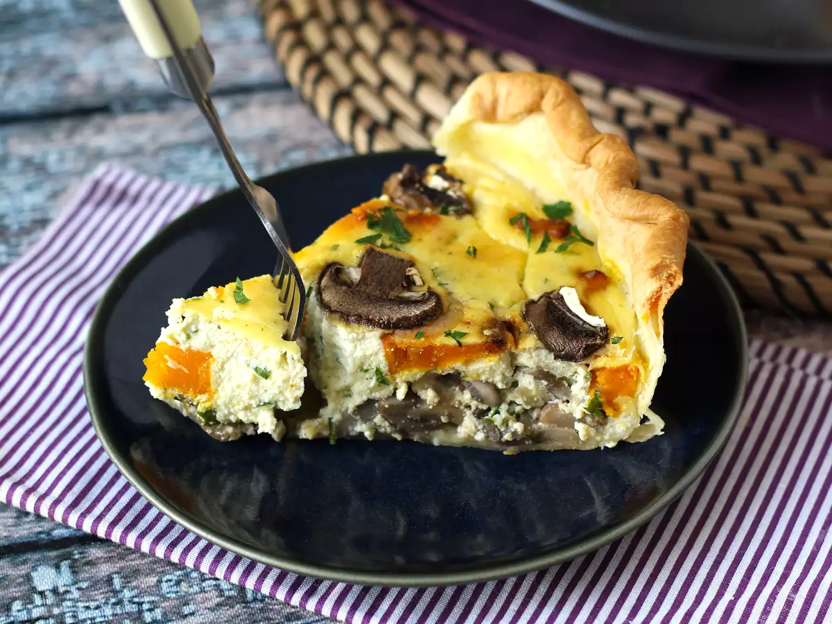 Quiche met champignons en kastanjepompoen - foto 2