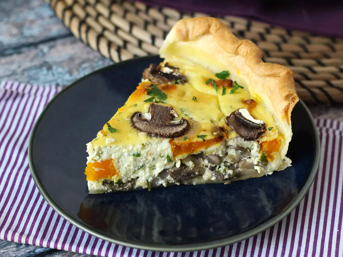 Quiche met champignons en kastanjepompoen - foto 6