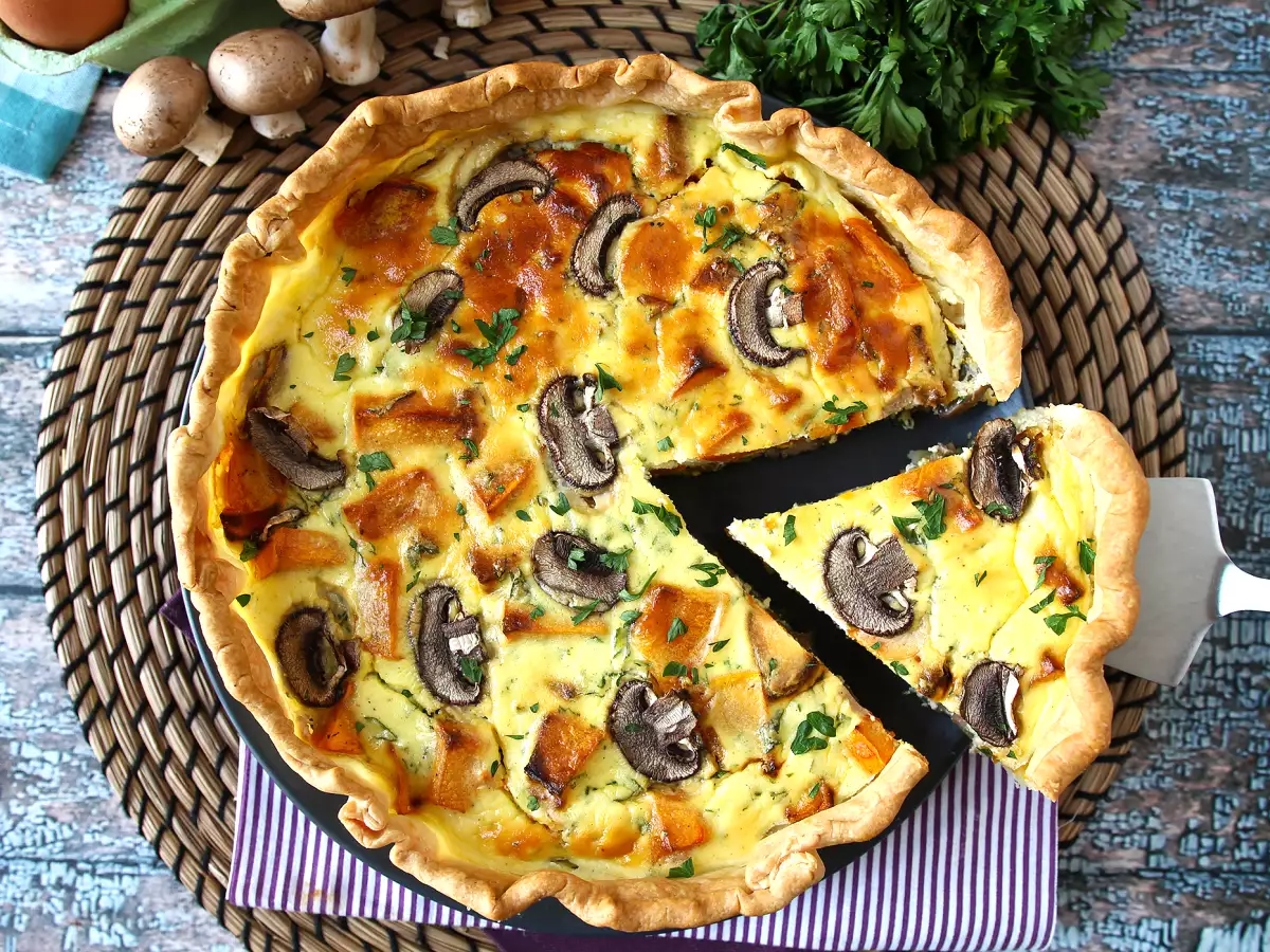 Quiche met champignons en kastanjepompoen - foto 8