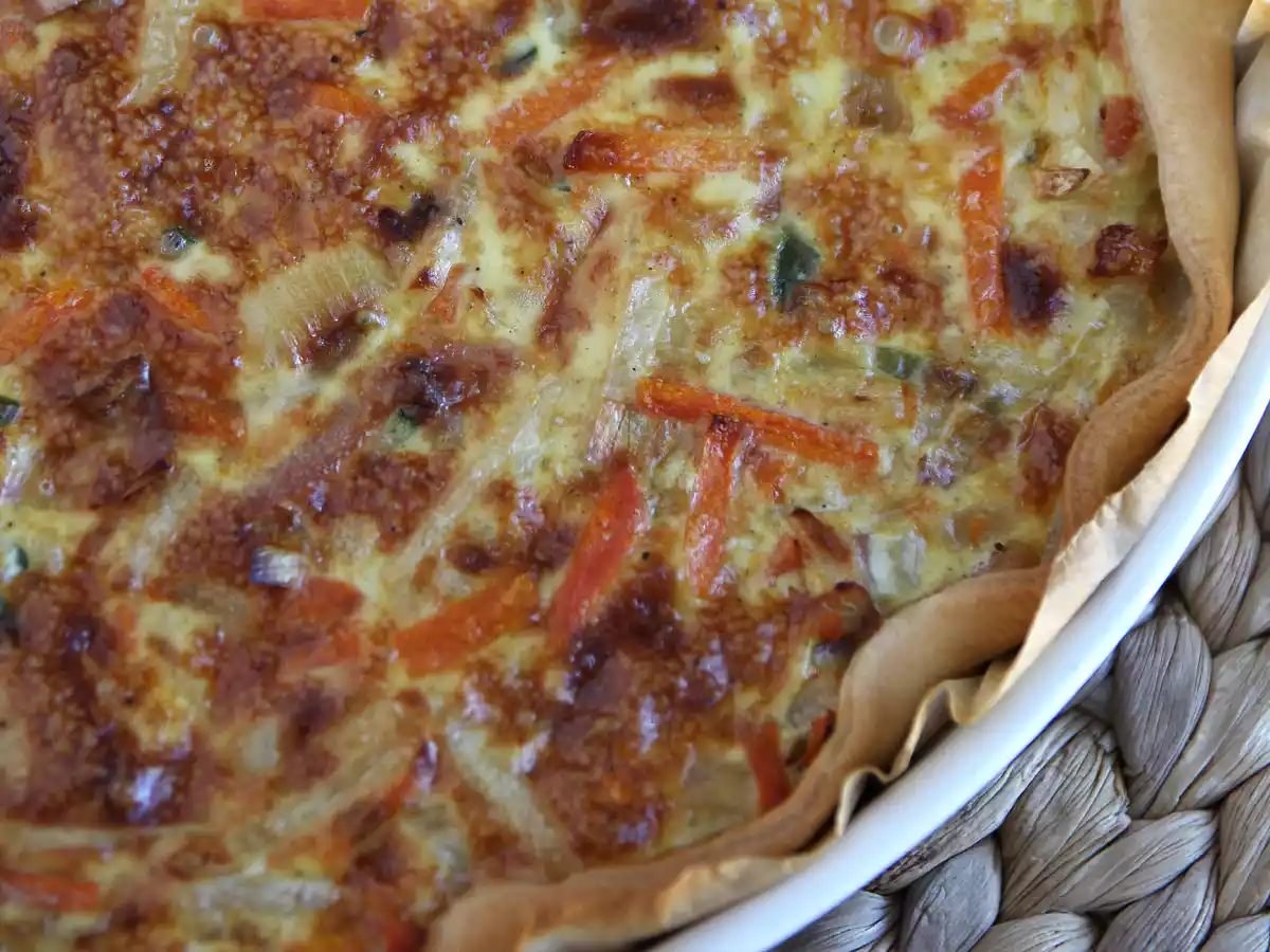 Quiche met groenten en spek waar iedereen dol op is! - foto 2