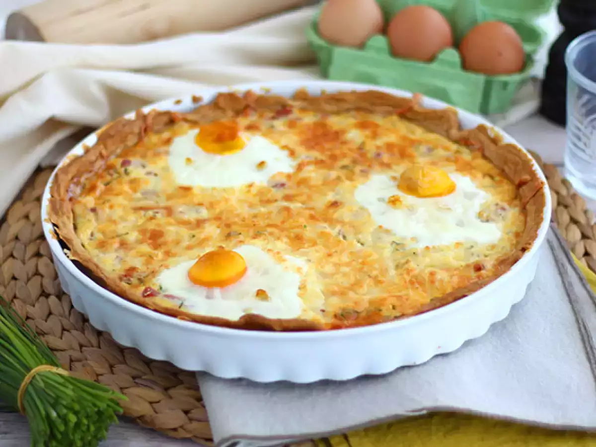 Quiche met ham en eieren - foto 2