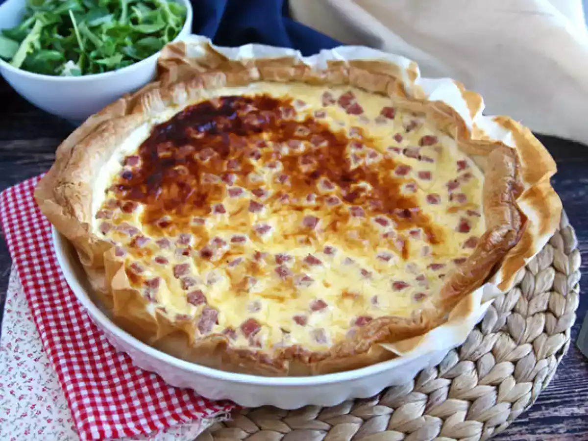 Quiche met magere ham, kaas en yoghurt!