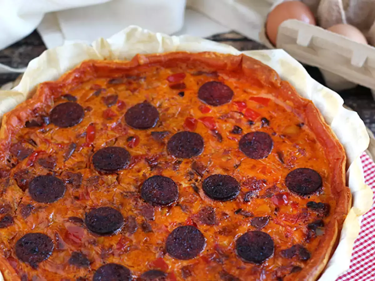 Quiche met paprika en chorizo - foto 2