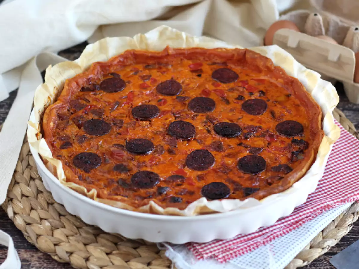 Quiche met paprika en chorizo - foto 3