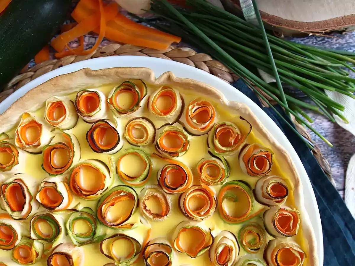 Quiche met roze courgette en wortel - foto 5