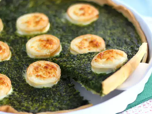 Recept Quiche met spinazie en geitenkaas
