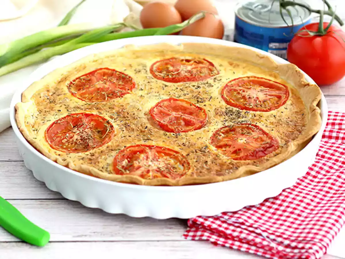 Quiche met tonijn en tomaat