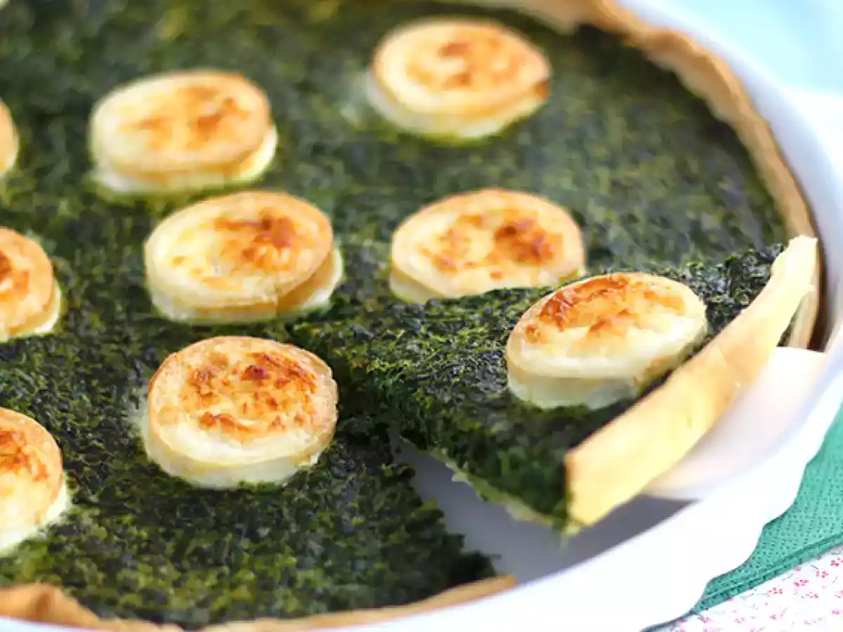 Quiche van spinazie en geitenkaas