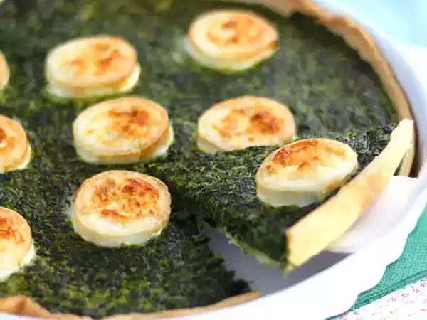 Recept Quiche van spinazie en geitenkaas