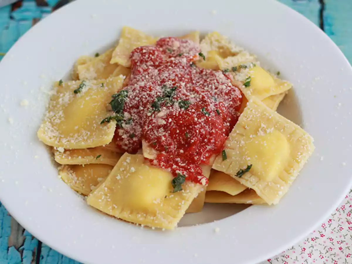 Ravioli met ricotta, stap-voor-stap recept