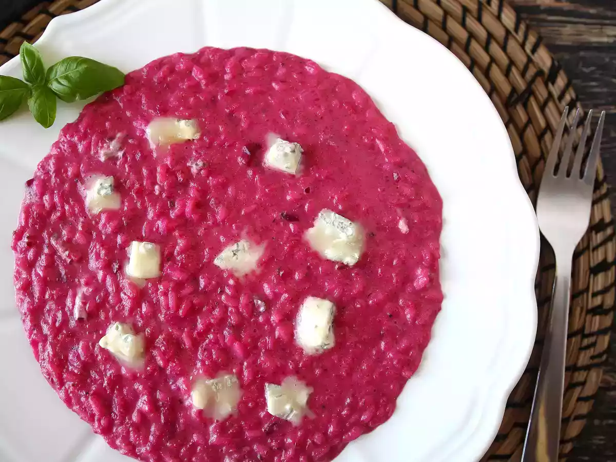 Risotto met biet en gorgonzola: een explosie van kleur en intense smaken - foto 5