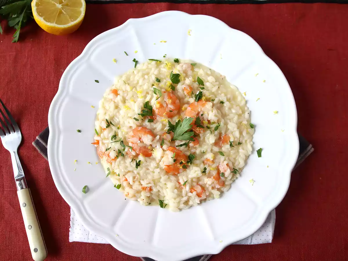 Risotto met garnalen en citroen, het elegante en makkelijke voorgerecht - foto 3