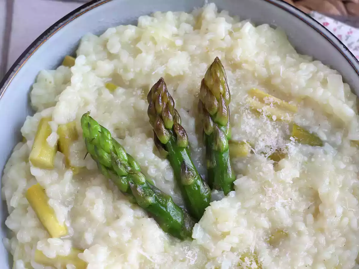 Risotto met groene asperges en Parmezaanse kaas - foto 2
