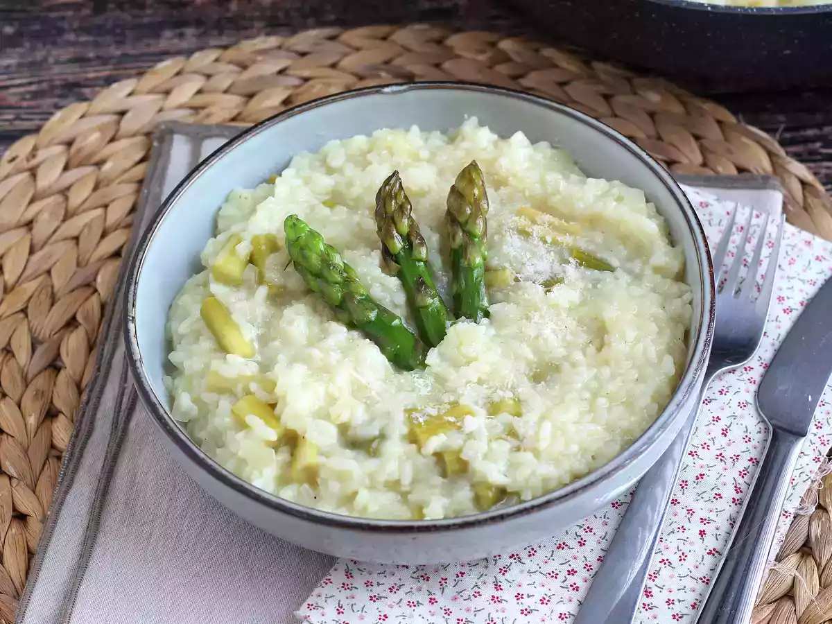 Risotto met groene asperges en Parmezaanse kaas - foto 3