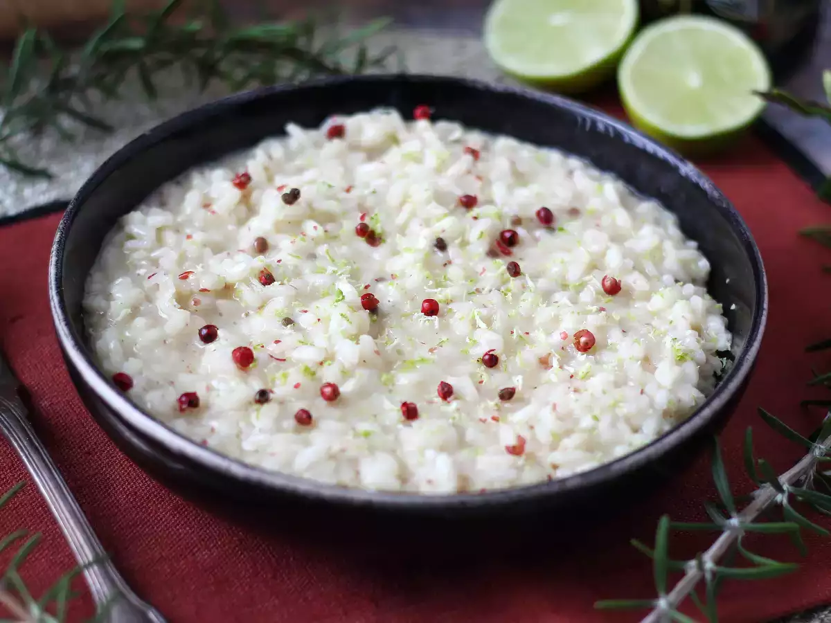 Risotto met limoen en roze peper: elegant vegetarisch recept voor speciale diners - foto 4