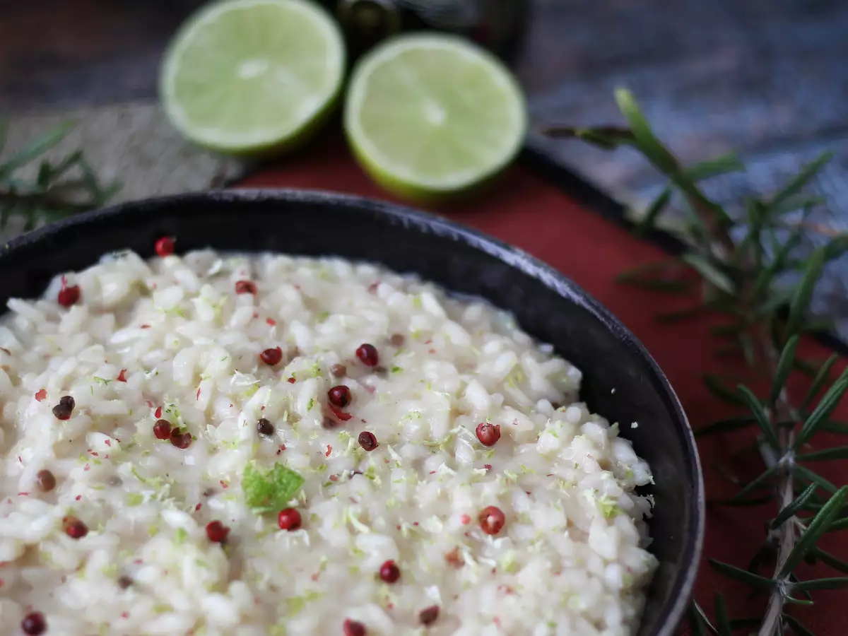 Risotto met limoen en roze peper: elegant vegetarisch recept voor speciale diners - foto 5